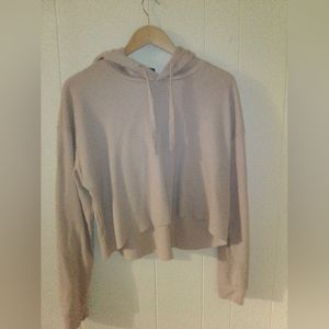 Wild fox dusty rose cropped hoodie